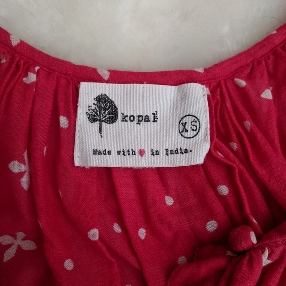 Anthropologie kopal boho luma peasant boho polka dot top xs - Picture 8 of 11